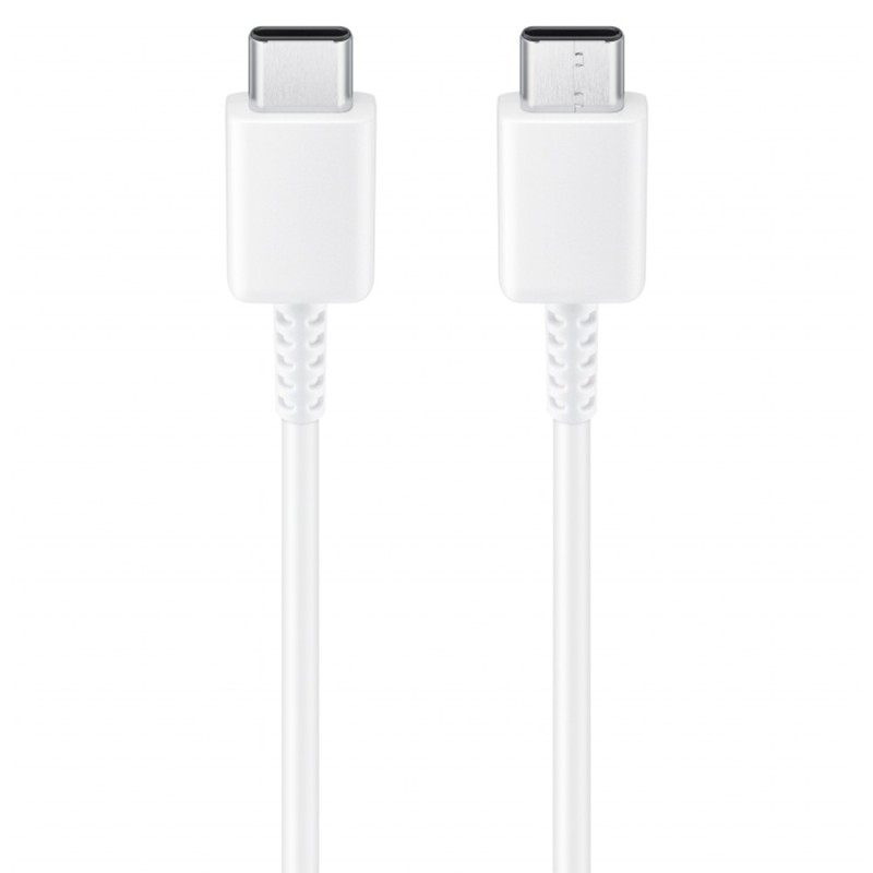 Samsung - Data Cable (EP-DW767JWE) - USB-C to Type-C, Fast Charging, 25W, 1.8m - White (Bulk Packing)