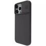 Husa pentru iPhone 15 Pro - Nillkin CamShield Silky MagSafe Silicone - Classic Black