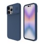 Husa pentru iPhone 15 Pro - Nillkin CamShield Silky MagSafe Silicone - Midnight Blue