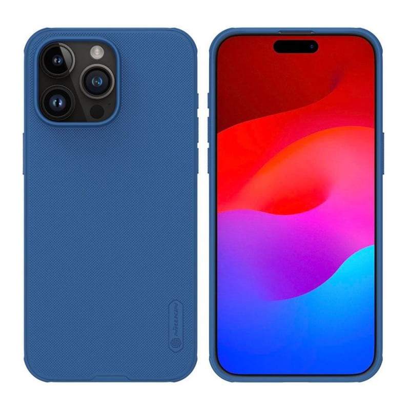 Husa pentru iPhone 15 Pro Max - Nillkin Super Frosted Shield Pro - Blue