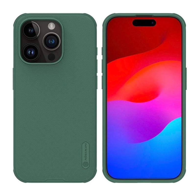 Husa pentru iPhone 15 Pro - Nillkin Super Frosted Shield Pro - Deep Green