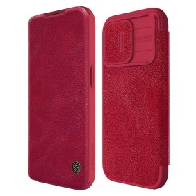 Husa pentru iPhone 15 Pro - Nillkin QIN Pro Leather Case - Red