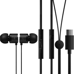 OnePlus - Original Wired Earphones Bullets BE02T (1091100041) - In-Ear, Type-C, DAC Chip - Black (Blister Packing)