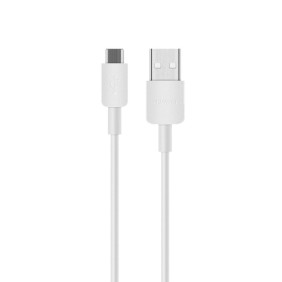 Cablu de Date USB la Micro-USB, 2A, 1m - Huawei (CP70) - White (Blister Packing)