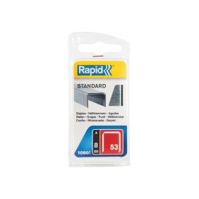 Rapid 40109561, set de 1060 de capse din sarma fina galvanizata No. 53, 8 mm