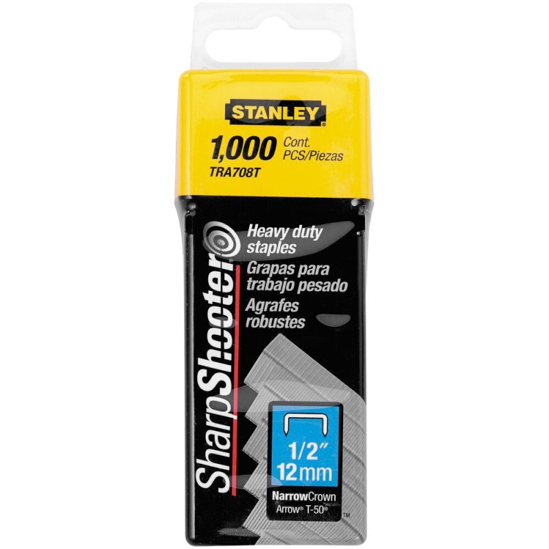 Stanley 1-TRA708T, capse 1/2 " pentru aplicatii profesionale, 12mm, 1000 buc tip G 4/11/140, blister