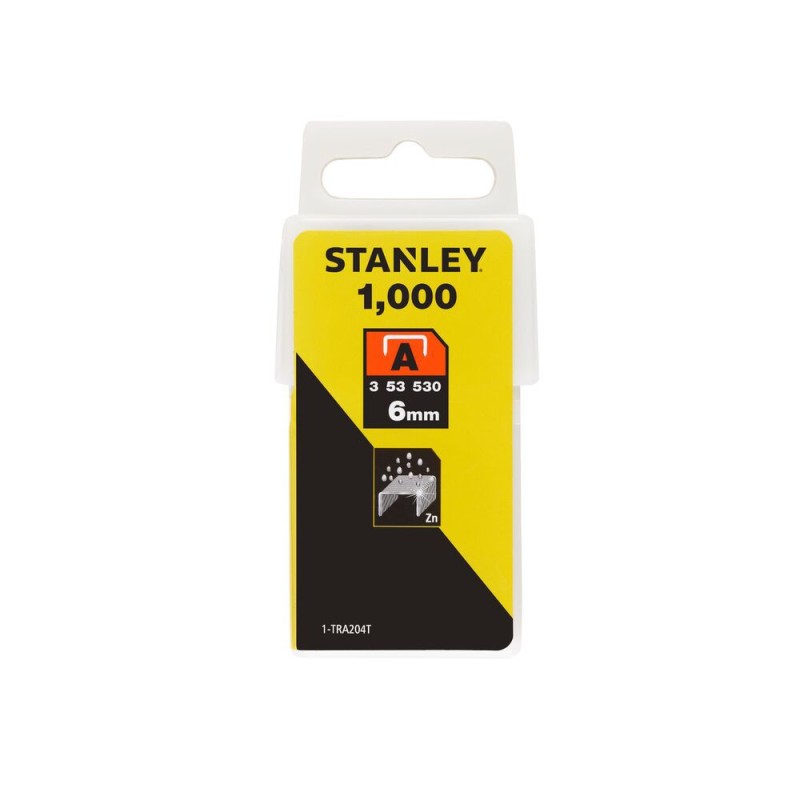 Stanley 1-TRA204T, capse pentru aplicatii uzuale, 6mm, 1000 buc tip A 5/53/530, blister