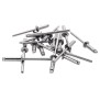 Rapid 5000393, set nituri din otel inoxidabil, inclusiv burghiu, 50 buc, 2-4mm, Ø3.2 x 8mm