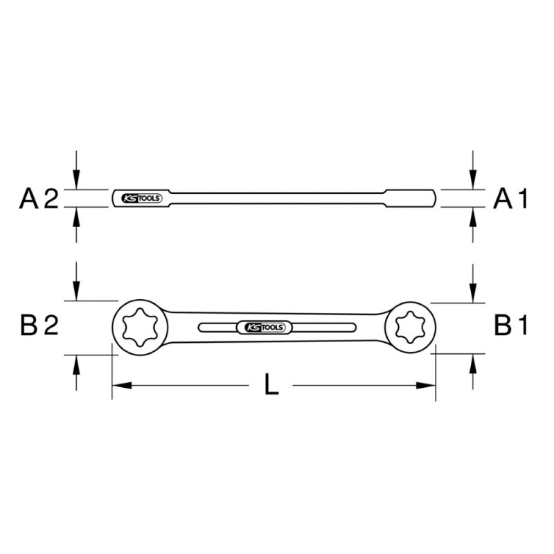 Cheie inelara profil E-TORX, marime E6xE8