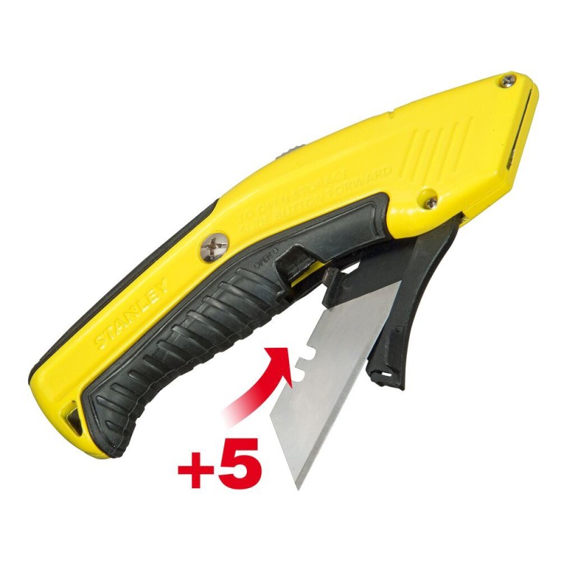 Stanley 0-10-237, cu lama trapezoidala retractabila, 150 mm, latimea lamei 62 mm, blister