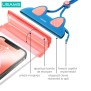 Husa Waterproof pentru Telefon 7 inch - Usams Bag (US-YD010) - Blue/Pink