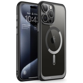 Husa pentru iPhone 15 Pro - Supcase Unicorn Beetle Slim Clear MagSafe - Black