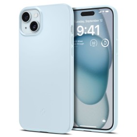 Husa pentru iPhone 15 - Spigen Thin Fit - Mute Blue