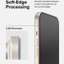 Folie pentru iPhone 15 - Ringke Cover Display Tempered Glass - Black