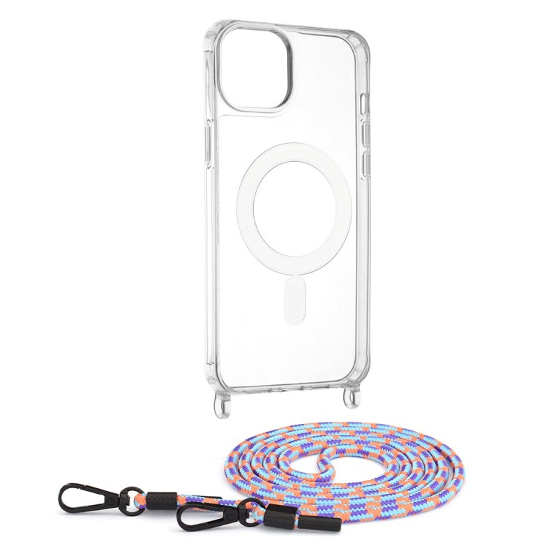 Husa pentru iPhone 15 Plus - Techsuit Acrylic MagSafe Crossbody - Colorful