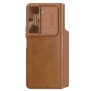 Husa pentru Samsung Galaxy Z Fold5 - Nillkin QIN Pro Leather Case - Brown