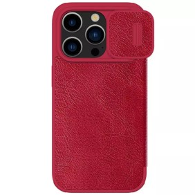 Husa pentru iPhone 15 Pro Max - Nillkin QIN Pro Leather Case - Red