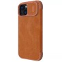 Husa pentru iPhone 15 - Nillkin QIN Leather Case - Brown