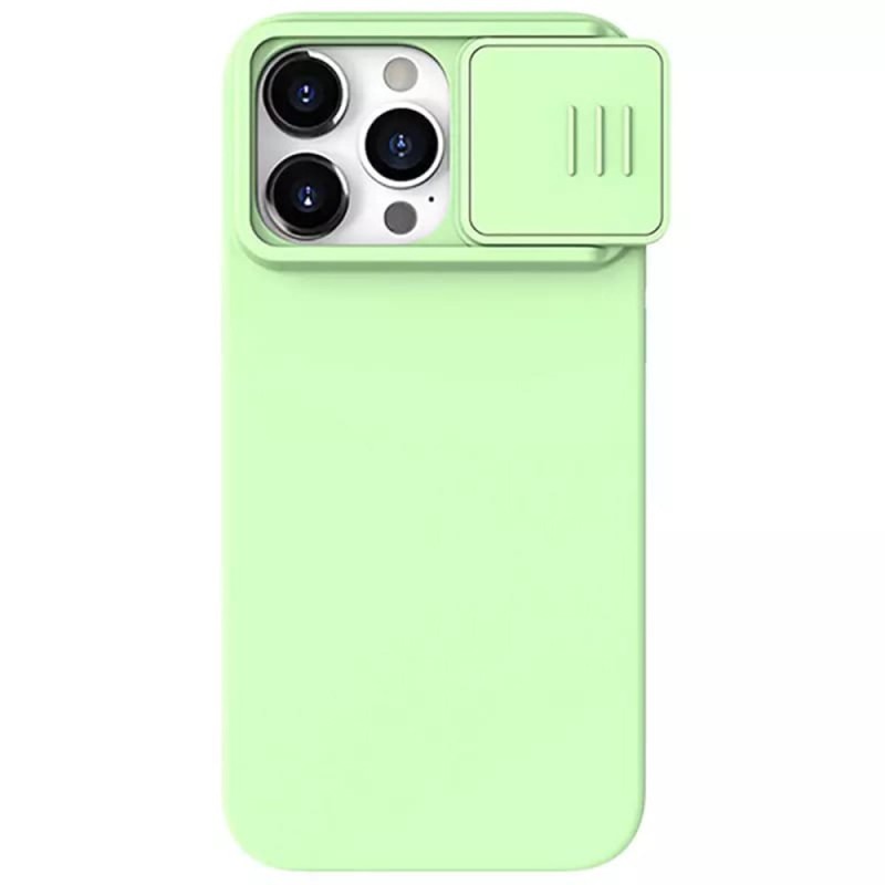 Husa pentru iPhone 15 Pro Max - Nillkin CamShield Silky MagSafe Silicone - Mint Green