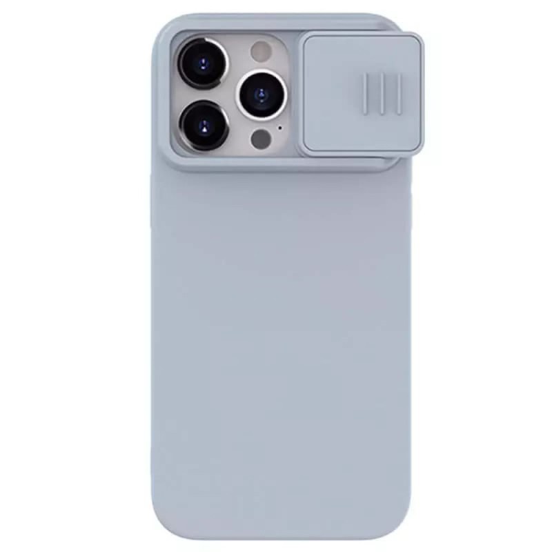 Husa pentru iPhone 15 Pro Max - Nillkin CamShield Silky MagSafe Silicone - Star Grey