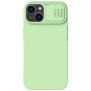 Husa pentru iPhone 15 - Nillkin CamShield Silky MagSafe Silicone - Mint Green