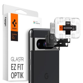 Folie Camera pentru Google Pixel 8 Pro (set 2) - Spigen Glas.tR Optik EZ FIT - Black