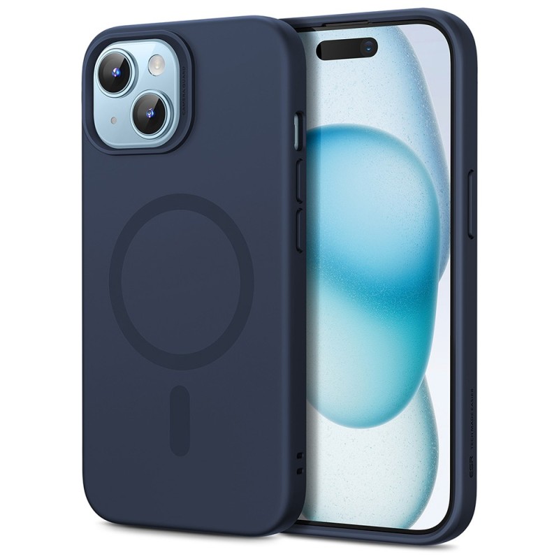 Husa pentru iPhone 15 - ESR Cloud Soft HaloLock - Dark Blue