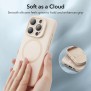 Husa pentru iPhone 15 Pro - ESR Cloud Soft HaloLock - Light Tan