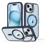 Husa pentru iPhone 15 Plus - ESR Classic Hybrid HaloLock Kickstand - Clear Dark Blue