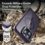 Husa pentru iPhone 14 Pro Max + Folie - ESR Shock Armor Kickstand HaloLock - Clear Purple