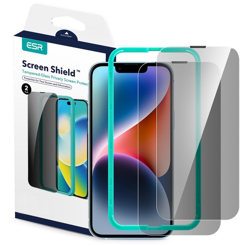 Folie pentru iPhone 13 Pro Max (set 2) - ESR Tempered Glass - Privacy