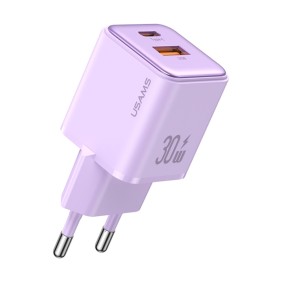 Incarcator Priza USB-C PD20W, USB-A QC3.0 - Usams X-ron Series (US-CC189) - Purple