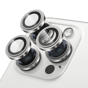 Folie pentru iPhone 15 Pro / 15 Pro Max - Lito S+ Camera Glass Protector - Silver