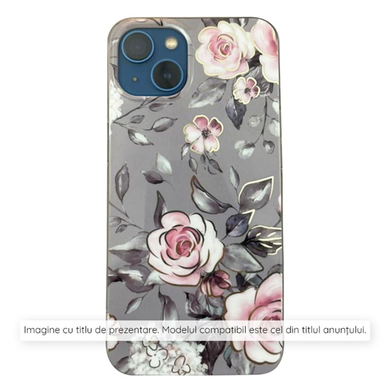 Husa pentru Oppo A78 4G - Techsuit Marble Series - Bloom of Ruth Gray