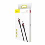 Cablu de Date Type-C la Type-C, 3A, 1m - Baseus Cafule (CATKLF-G91) - Red / Black