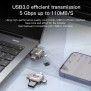 Yesido - Memory Stick 4in1 (FL15) - OTG, USB, Type-C, Micro-USB, Lightning, 5Gbps, 256GB - Grey