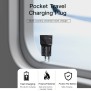 Yesido - Wall Charger (MC17) - USB, Type-C, PD20W, for Travel, EU, UK, US, AUS - Black