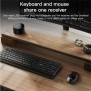 Yesido - Wired Keyboard and Mouse Set (KB13) - 2.4G Connection, Ergonomic Design - Black