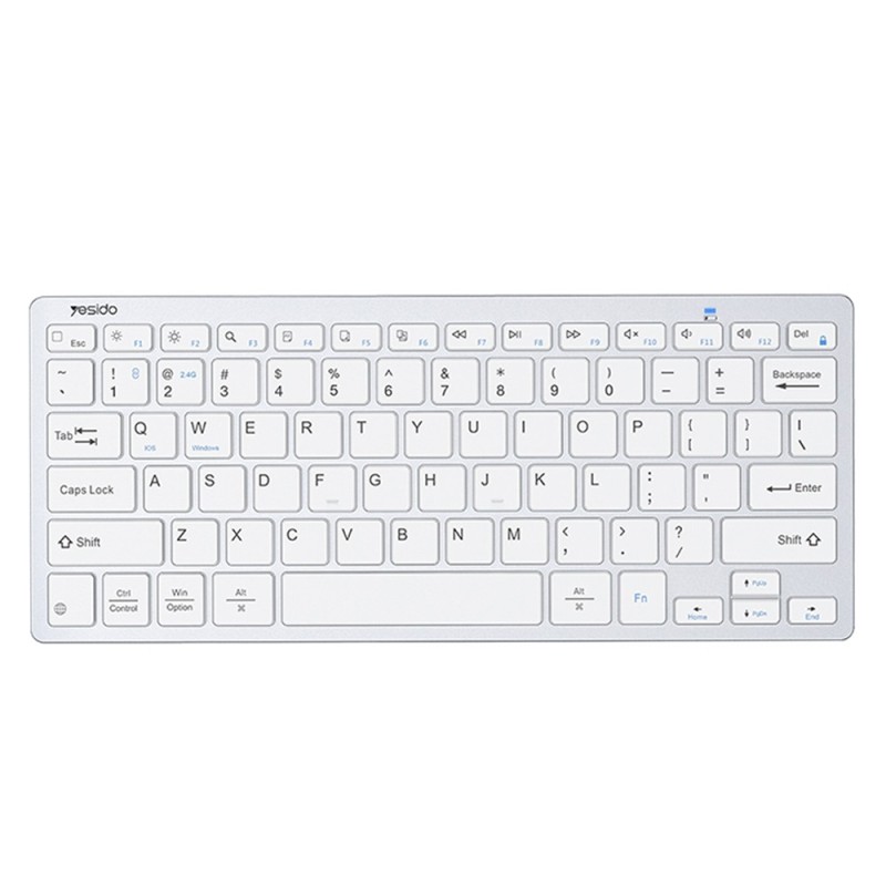Yesido - Wireless Keyboard (KB11) - Support Multi-Device Sharing, Quick Response - White