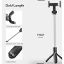 Yesido - Selfie Stick (SF11) - Stable, with Tripod, Telescopic, Remote Controller, Foldable - Black