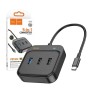 Adaptor Type-C la HDTV, USB3.0, 2x USB2.0, PD100W - Hoco Easy Link (HB36) - Black