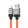 Cablu de Date USB la Lightning Fast Charging, 2.4A, 2m - Baseus CoolPlay Series (CAKW000507) - Orange