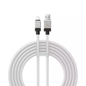 Cablu de Date USB la Lightning Fast Charging, 2.4A, 2m - Baseus CoolPlay Series (CAKW000502) - White
