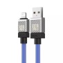 Cablu de Date USB la Lightning Fast Charging, 2.4A, 2m - Baseus CoolPlay Series (CAKW000503) - Blue