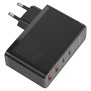 Incarcator 2x USB-C PD 100W, 2x USB-A QC3.0 with Cable Type-C to Type-C - Baseus (CCGAN2P-L01) - Black