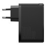 Incarcator 2x USB-C PD 100W, 2x USB-A QC3.0 with Cable Type-C to Type-C - Baseus (CCGAN2P-L01) - Black