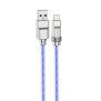 Cablu USB to Type-C PD100W, 1m - Hoco Crystal (U113) - Blue