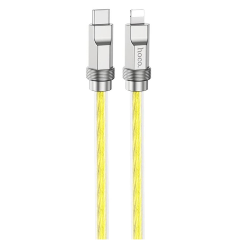 Cablu Type-C la Lightning 20W, 1m - Hoco Crystal (U113) - Gold