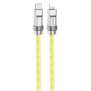 Cablu Type-C la Lightning 20W, 1m - Hoco Crystal (U113) - Gold