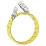 Cablu USB la Lightning, 2.4A, 1m - Hoco Crystal (U113) - Gold